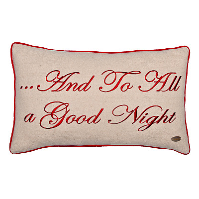 Yılbaşı Temalı Nakışlı Dikdörtgen Kırlent Kılıfı